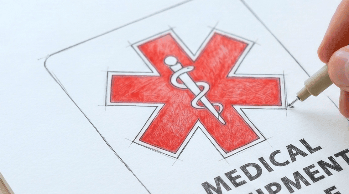 Dozylab Medical ID Tag showing the Rod of Asclepius — one snake, no wings